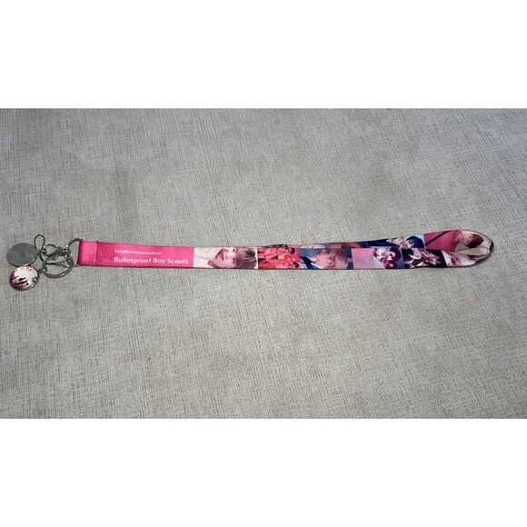 BTS Bulletproof Boy Scouts Lanyard Keychain Kpop Fangdanshaoniantuan Accessory - Picture 3 of 4